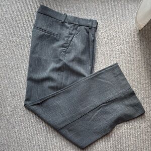 H&M Gray Pinstripe Pleated Trousers